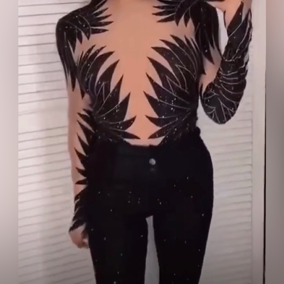 *****SOLD*****Beaded Bodysuit - Picture 4 of 6